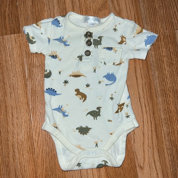 Dinosaur Printed Gender Neutral Onesie - Picture 1 of 9